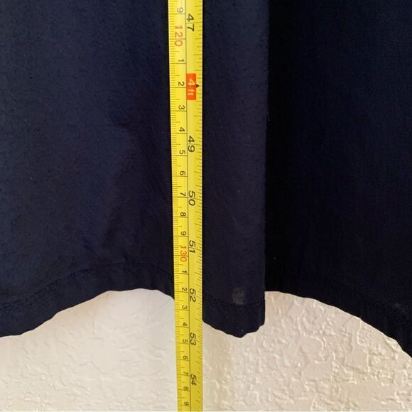 Chico’s Travelers Maxi Dress Slitky Stretch Slide Slit Navy Pockets Size 3/16 - Picture 5 of 7